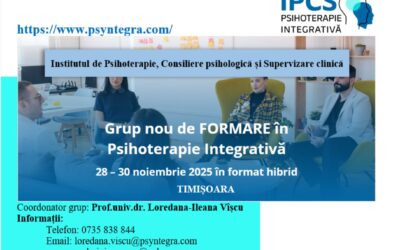 Grup nou de Formare în Psihoterapie Integrativă | 28 – 30 noiembrie 2025