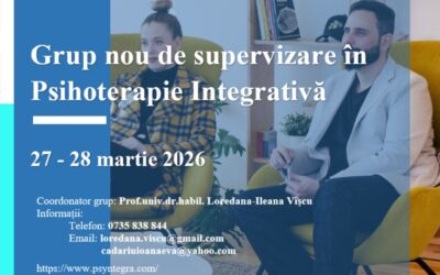 Grup nou de Supervizare în Psihoterapie Integrativă |27-28 martie 2026