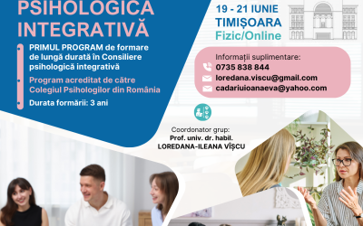 Consiliere psihologică integrativă | 19 – 21 iunie 2026