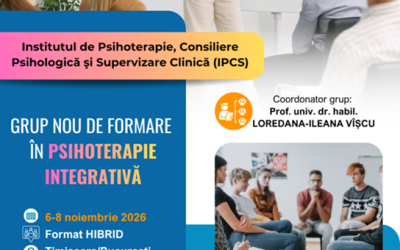 Grup nou de Formare în Psihoterapie Integrativă | 06 – 08 noiembrie 2026