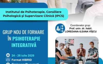 Grup nou de Formare în Psihoterapie Integrativă | 24 – 26 iulie 2026