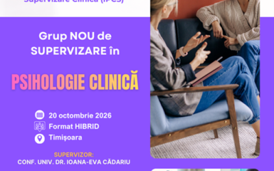 Grup nou de Supervizare în Psihologie Clinică | 20 octombrie 2026
